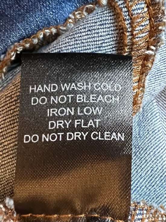 Strapless High-Rise Denim Jumpsuit in Blue - Picture 6 of 16